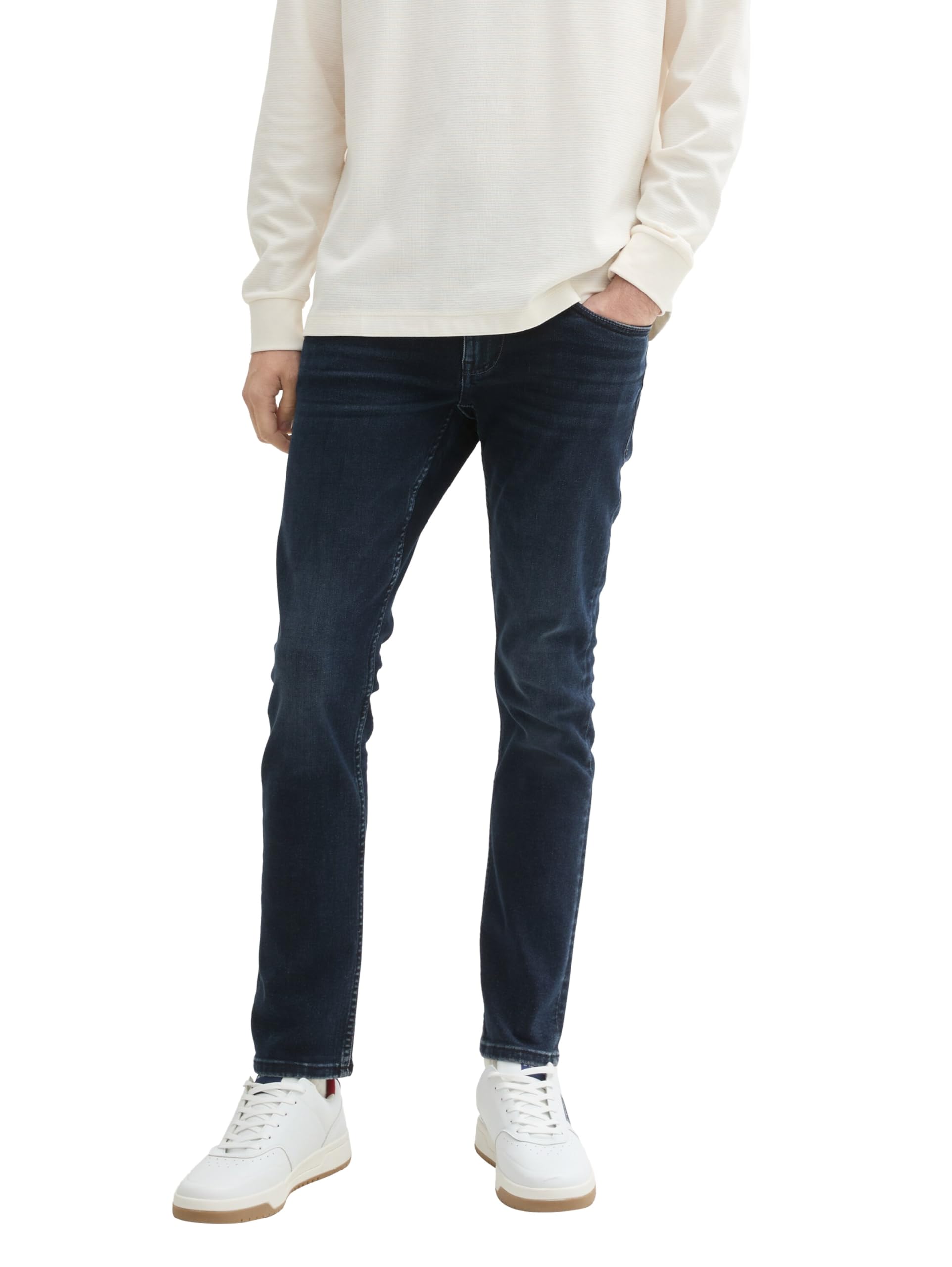 TOM TAILOR Herren Troy Slim Jeans mit Stretch für aktive Männer im Urbanen Alltag mit modernen Fit und Comfort-Siege M51