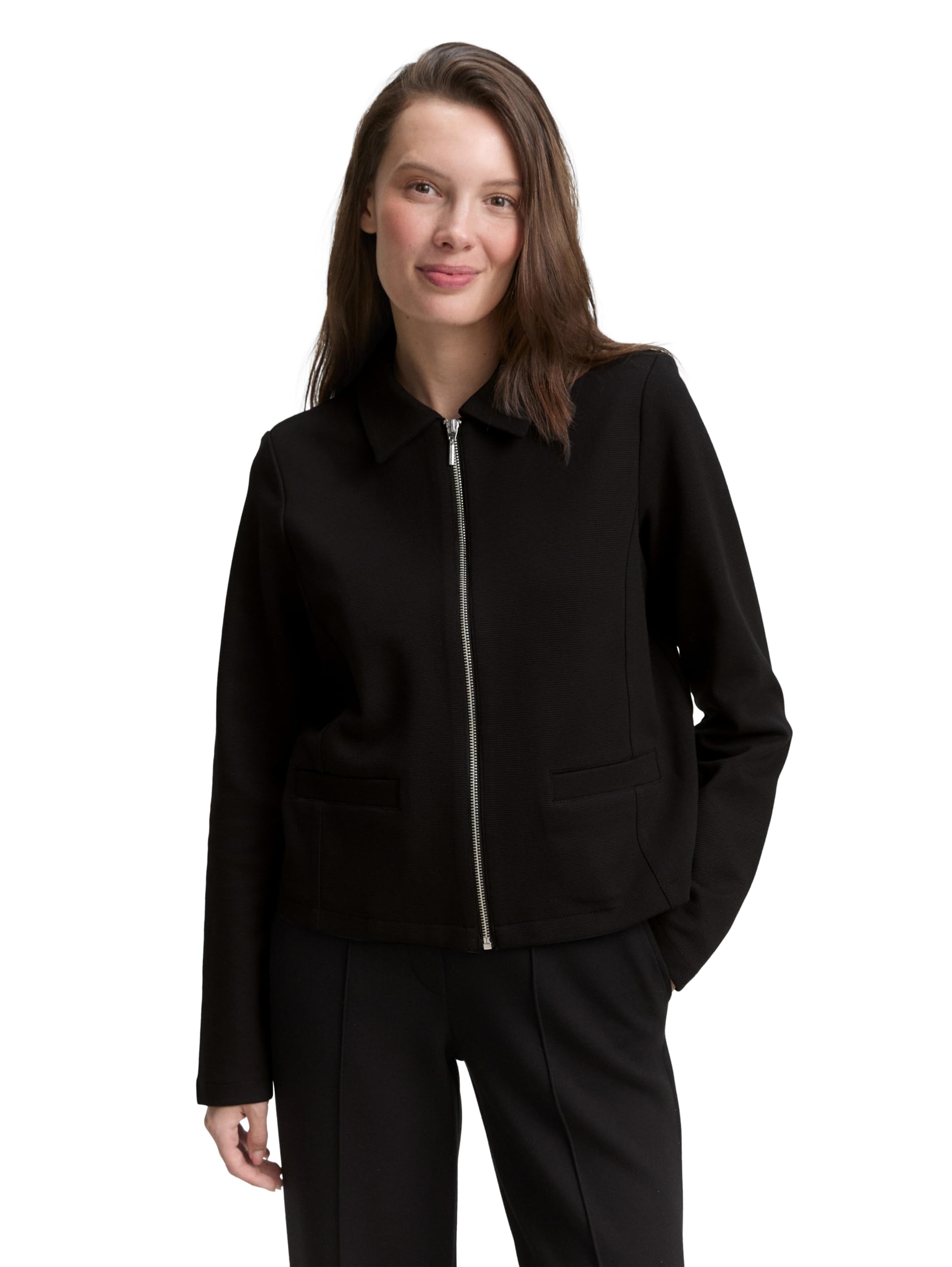 TOM TAILOR Damen Regular Fit Jacke mit Reißverschluss | Modisch & Komfortabel | For Work & Leisure | Stadtmodisch | 2XLJ