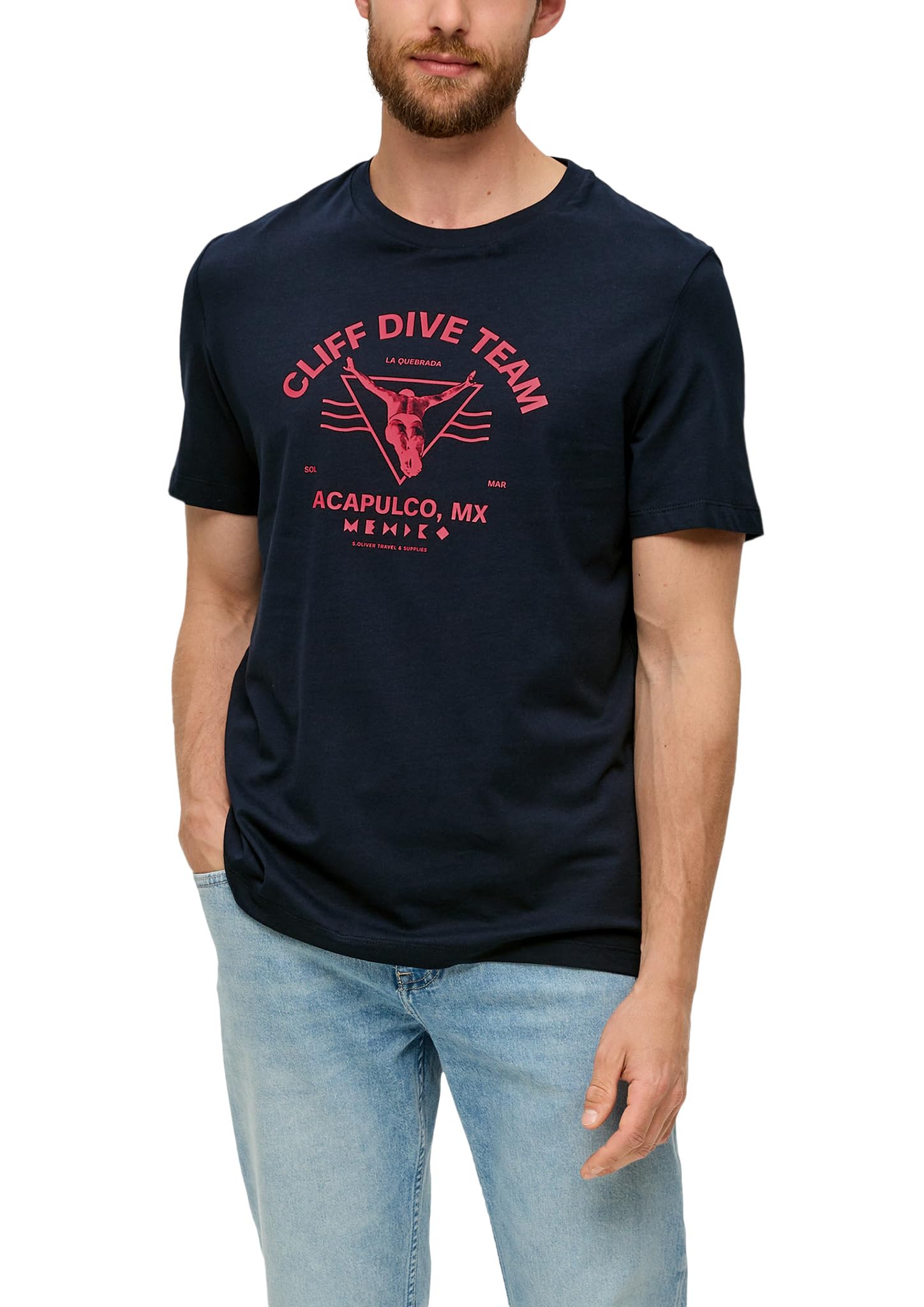 s.Oliver Herren T-Shirt für Young Professionals zum Arbeiten und Entspannen in diversos Farben und Größen