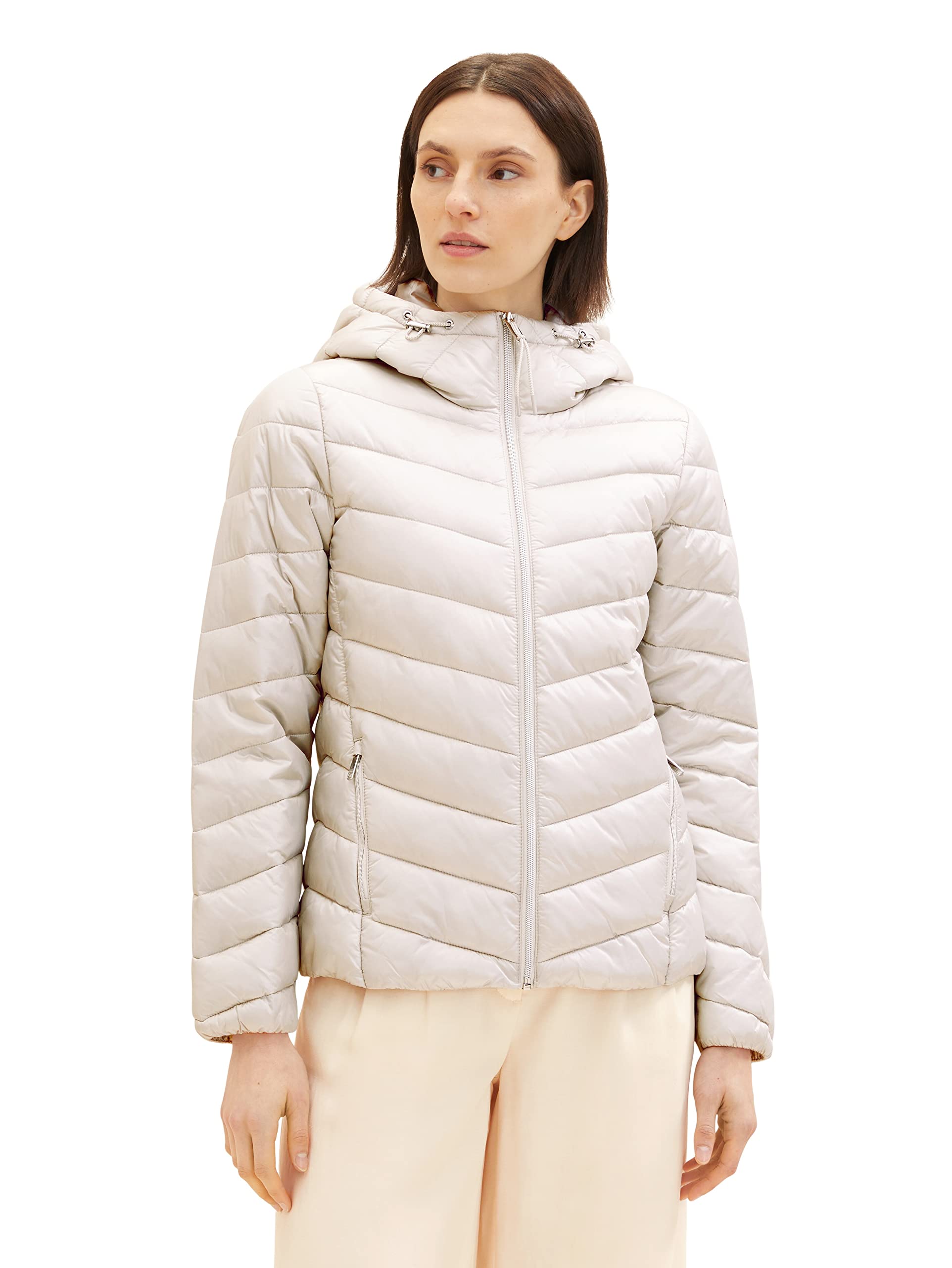 TOM TAILOR Damen Lightweight Steppjacke mit Kapuze - Bequemes Sommeroutfit fürージェイpy onStopshops