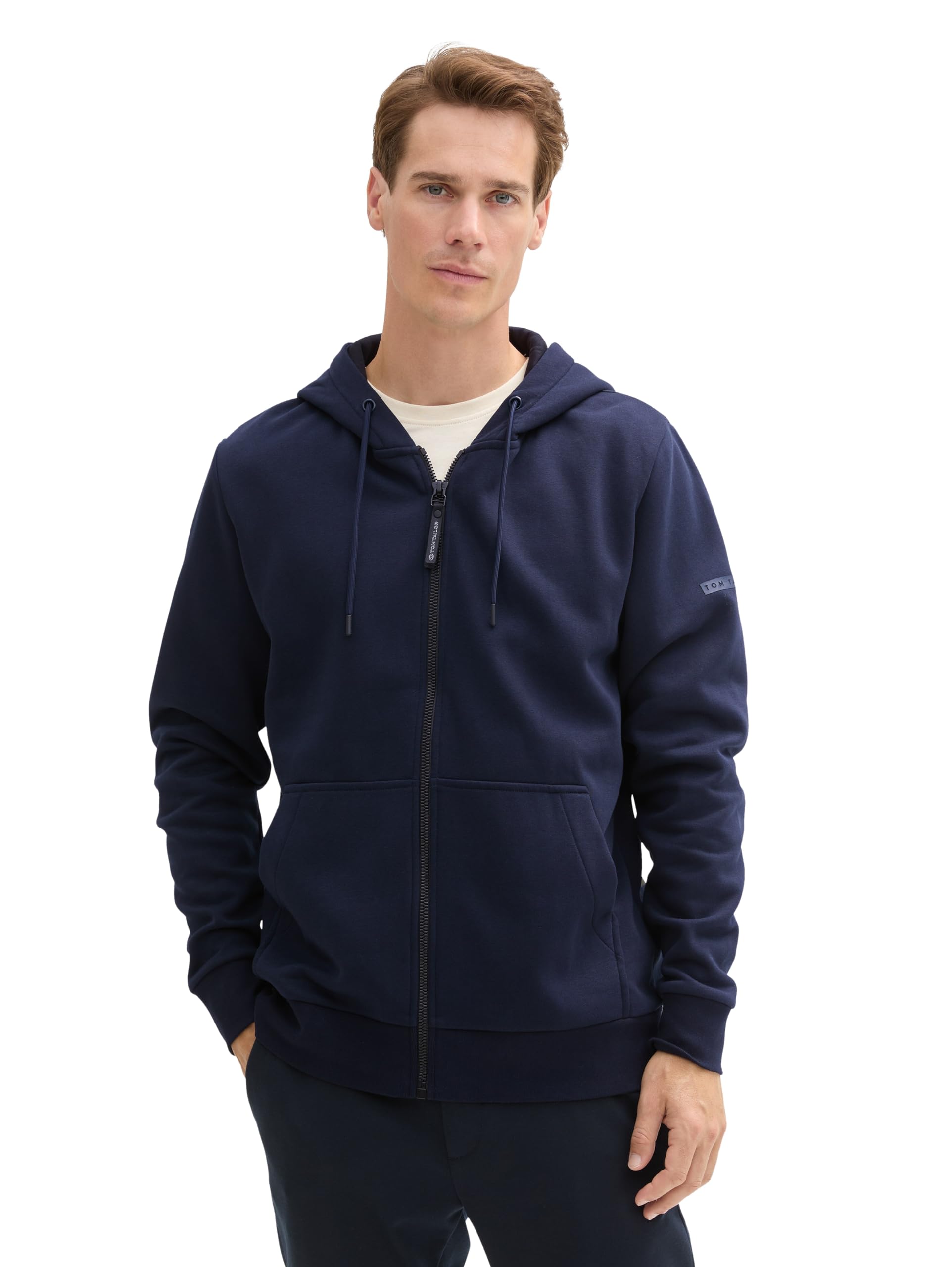  TOM TAILOR Herren Hoodie Sweatjacke mit Kängurutasche für bequemes Alltäglicherleben
| TOM TAILOR Herren Hoodie Sweatja